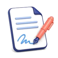 Document being signed with a pen